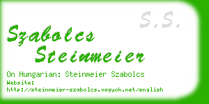 szabolcs steinmeier business card